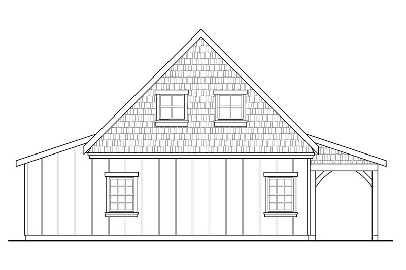 Dream House Plan - Exterior - Rear Elevation for Craftsman House Plan #124-933, 0 bath