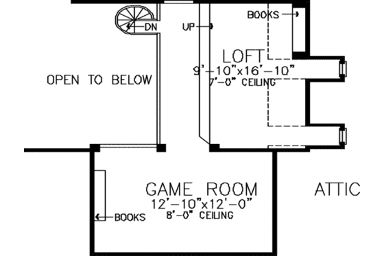 Floor Plan - Upper Floor for European House Plan #410-355 - 3 bed, 2.5 bath