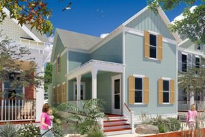 Cottage Exterior - Front Elevation Plan #442-3