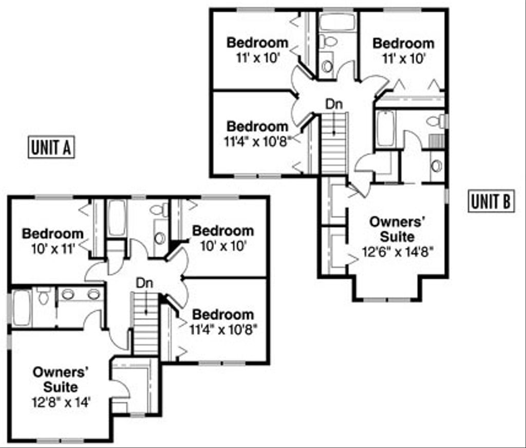 House Plan 8 Beds 5 Baths 3000 Sq/Ft Plan 124814