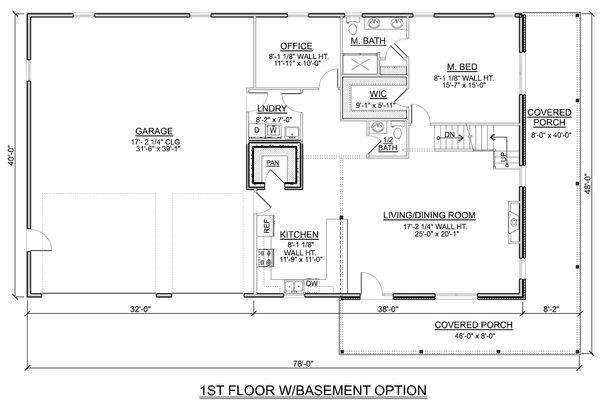 House Blueprint - Barndominium Floor Plan - Main Floor Plan #1064-111