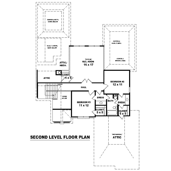 European Floor Plan - Upper Floor Plan #81-1508