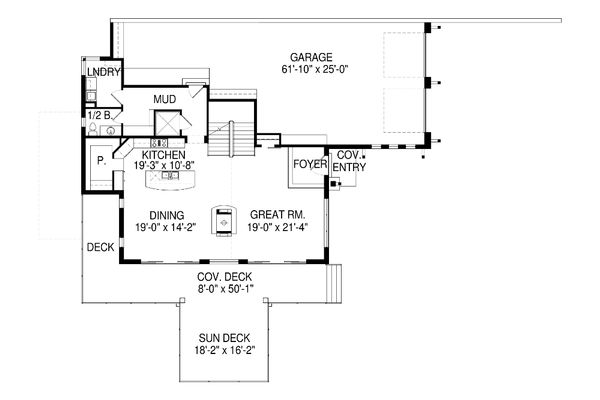 House Plan Design - Modern Floor Plan - Main Floor Plan #920-91
