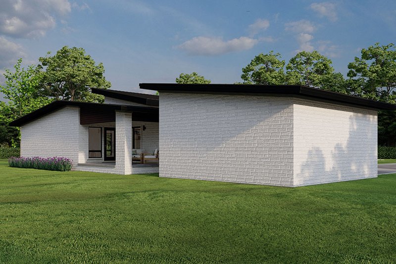 House Blueprint - Exterior - Rear Elevation 1 for Contemporary House Plan #923-320 - 3 bed, 2.5 bath