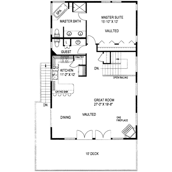 Home Plan - Modern Floor Plan - Main Floor Plan #117-195