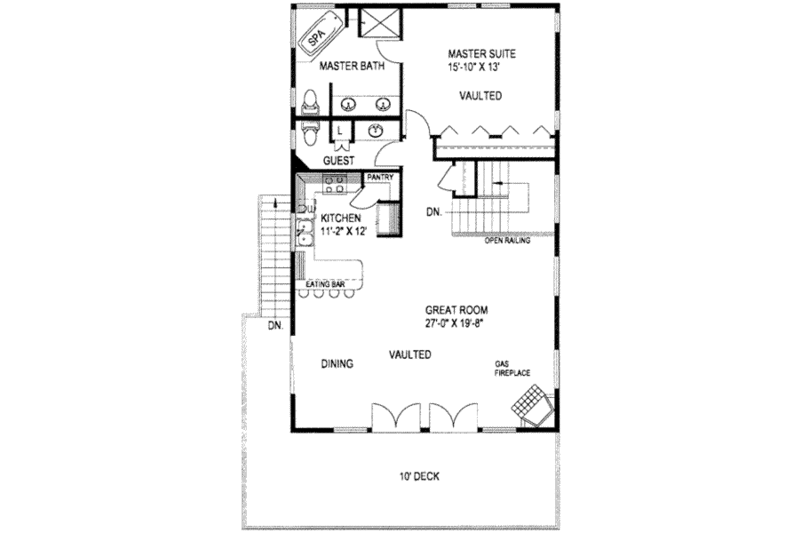 Modern Style House Plan 3 Beds 3 Baths 1774 Sqft Plan 117 195