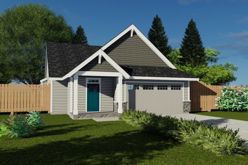 Dream House Plan - Craftsman Exterior - Front Elevation Plan #53-631