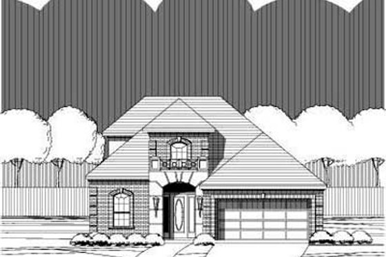 Exterior - Front Elevation for Traditional House Plan #411-179 - 3 bed, 2 bath