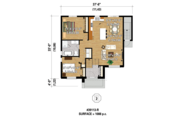 Contemporary Style House Plan - 3 Beds 2 Baths 2176 Sq/Ft Plan #25-4354 