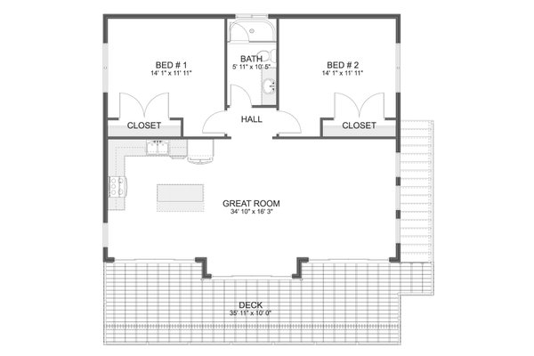 European Floor Plan - Upper Floor Plan #1060-325