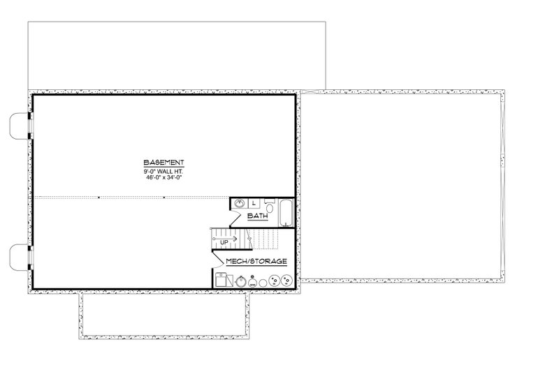House Design - Floor Plan - Lower Floor for Country House Plan #1064-341 - 3 bed, 3.5 bath