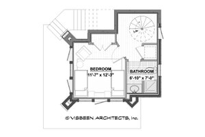 Floor Plan - Lower Floor for Cabin House Plan #928-362 - 2 bed, 2 bath