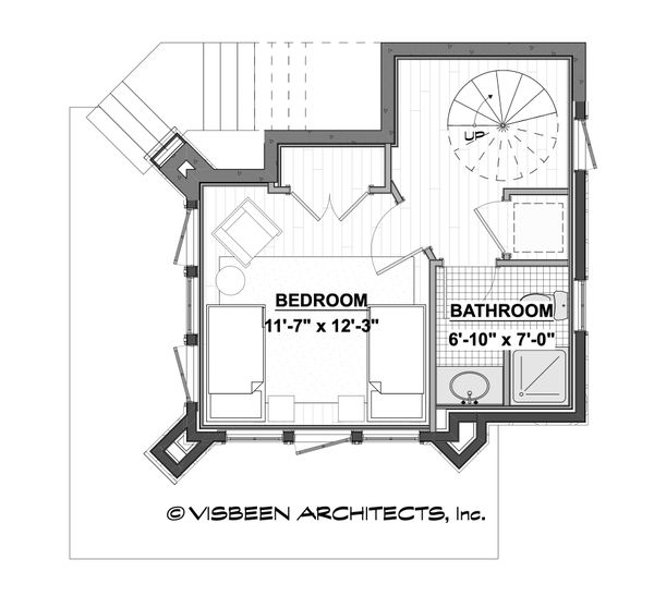 Cabin Floor Plan - Lower Floor Plan #928-362