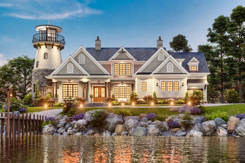 House Blueprint - Exterior - Front Elevation 11 for Beach House Plan #54-597 - 4 bed, 3 bath