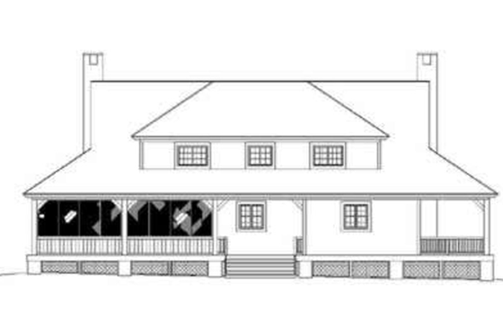 Exterior - Front Elevation 3 for Country House Plan #81-1520 - 3 bed, 2.5 bath