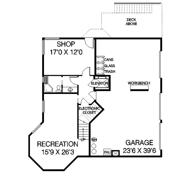 Dream House Plan - Victorian Floor Plan - Lower Floor Plan #60-459