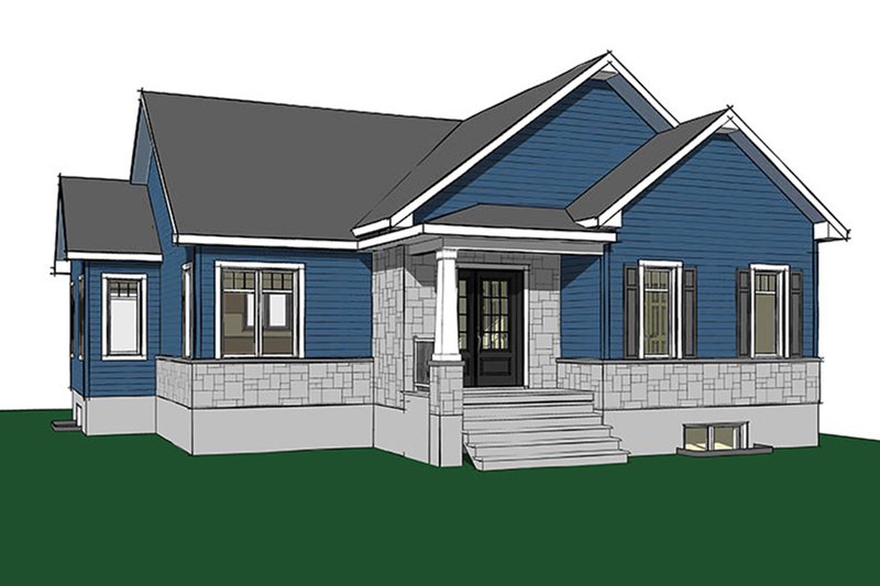 Ranch Style House Plan - 2 Beds 1 Baths 1313 Sq/Ft Plan #23-2616 ...