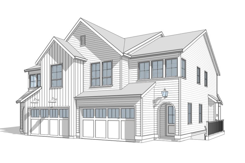 Home Plan - Exterior - Front Elevation 4 for Farmhouse House Plan #1114-29 - 8 bed, 4 bath
