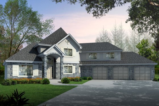 Exterior - Front Elevation for Country House Plan #112-158 - 4 bed, 3.5 bath