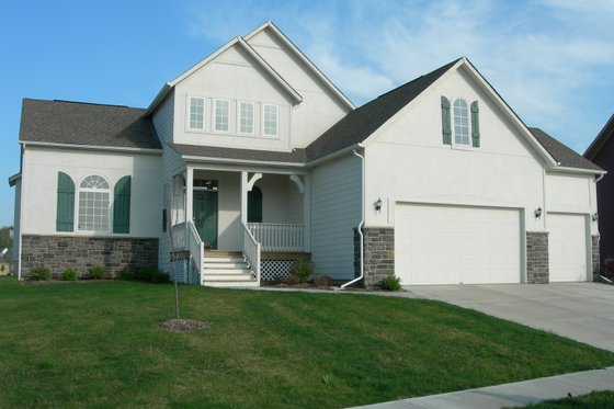 Exterior - Front Elevation 3 for European House Plan #20-244 - 3 bed, 2.5 bath
