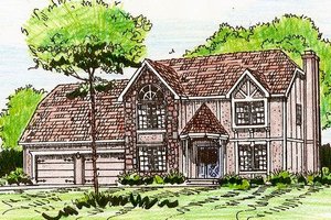 Traditional Exterior - Front Elevation Plan #405-208