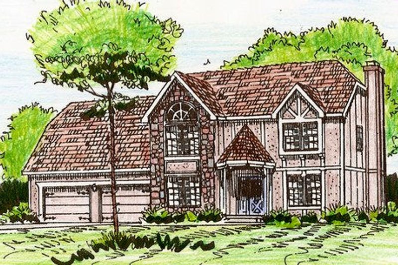 Traditional Style House Plan - 4 Beds 2.5 Baths 2690 Sq/Ft Plan #405-208