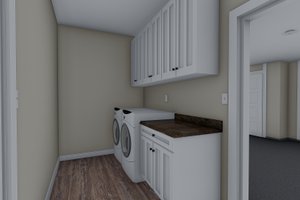 Interior - Laundry for Traditional House Plan #1060-60 - 3 bed, 2 bath