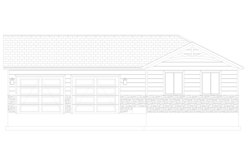 Dream House Plan - Exterior - Front Elevation 5 for Ranch House Plan #1060-330 - 1 bed, 1 bath