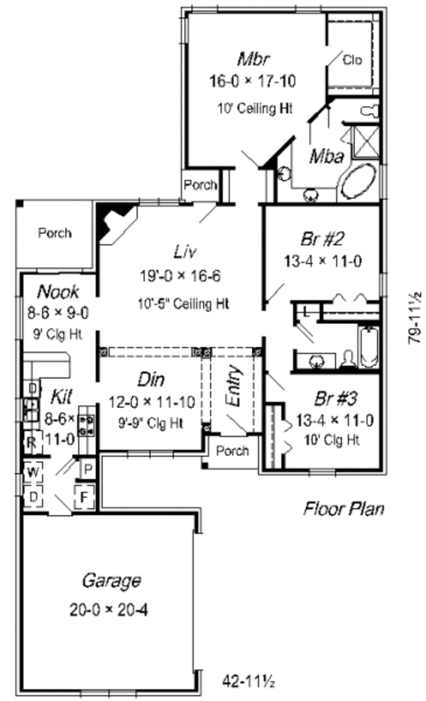 Cottage Floor Plan - Main Floor Plan #329-224