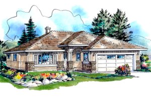 Traditional Exterior - Front Elevation Plan #18-1026