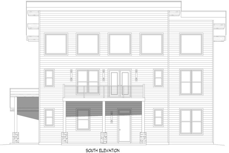 House Design - Exterior - Front Elevation 3 for Contemporary House Plan #932-1223 - 3 bed, 3.5 bath