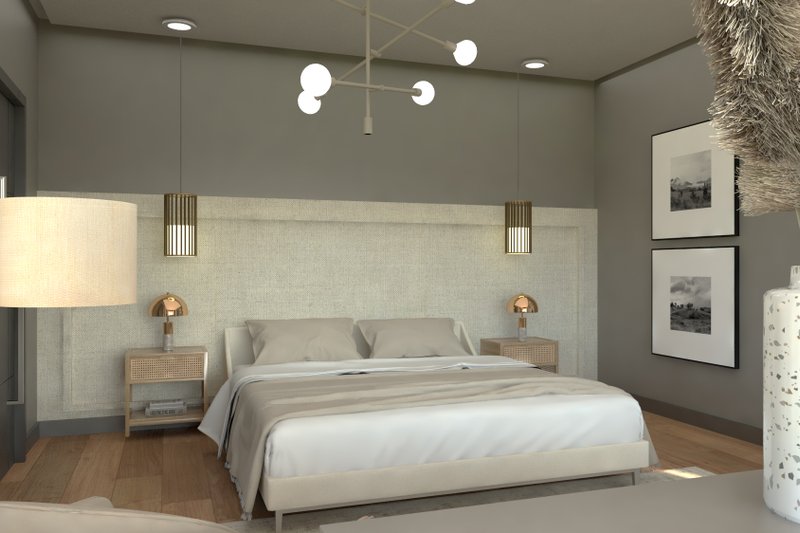 Architectural House Design - Interior - Master Bedroom for Barndominium House Plan #1064-302 - 3 bed, 2.5 bath