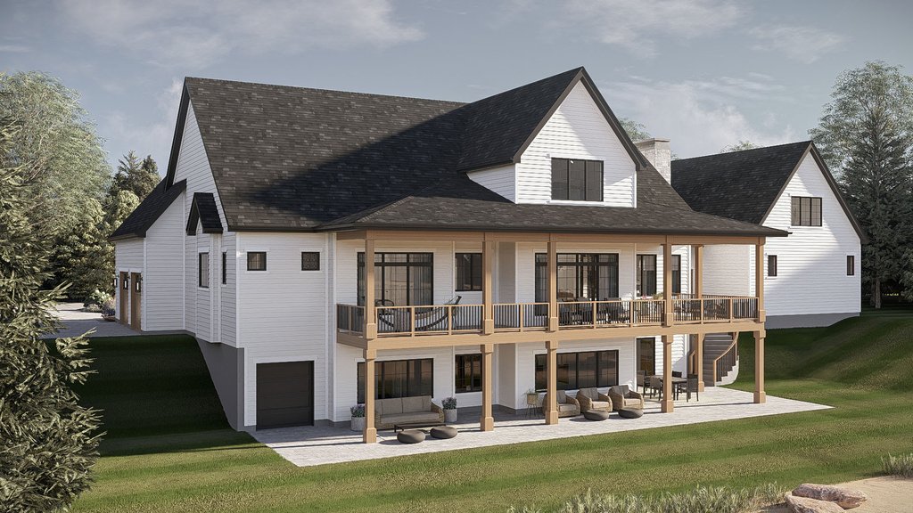 Exterior - Other Elevation 3 for Traditional House Plan #455-787 - 4 bed, 4 bath