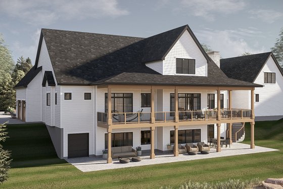 Exterior - Other Elevation 3 for Traditional House Plan #455-787 - 4 bed, 4 bath