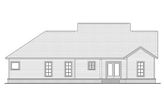 Exterior - Rear Elevation for Craftsman House Plan #430-78 - 3 bed, 2 bath