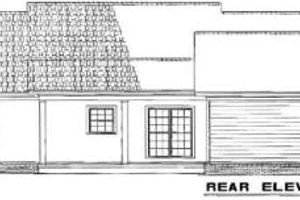Exterior - Rear Elevation for Farmhouse House Plan #17-1144 - 3 bed, 2 bath