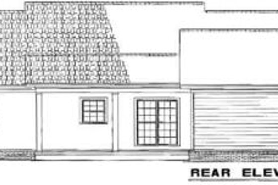 Exterior - Rear Elevation for Farmhouse House Plan #17-1144 - 3 bed, 2 bath