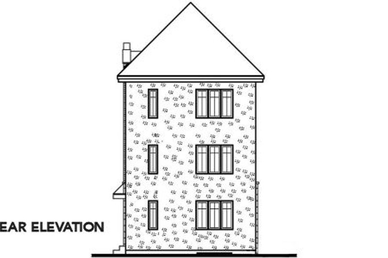 Dream House Plan - Exterior - Rear Elevation for European House Plan #23-2152 - 1 bed, 1 bath