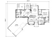 European Style House Plan - 3 Beds 2.5 Baths 2429 Sq/Ft Plan #51-116 