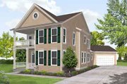 Colonial Style House Plan - 3 Beds 2.5 Baths 2097 Sq/Ft Plan #50-252 