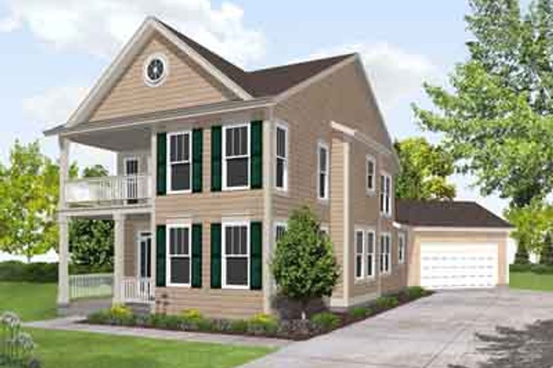 Colonial Style House Plan - 3 Beds 2.5 Baths 2097 Sq/Ft Plan #50-252