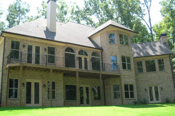Exterior - Rear Elevation for European House Plan #437-50 - 4 bed, 4.5 bath