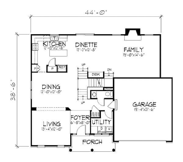 Country Floor Plan - Main Floor Plan #320-422