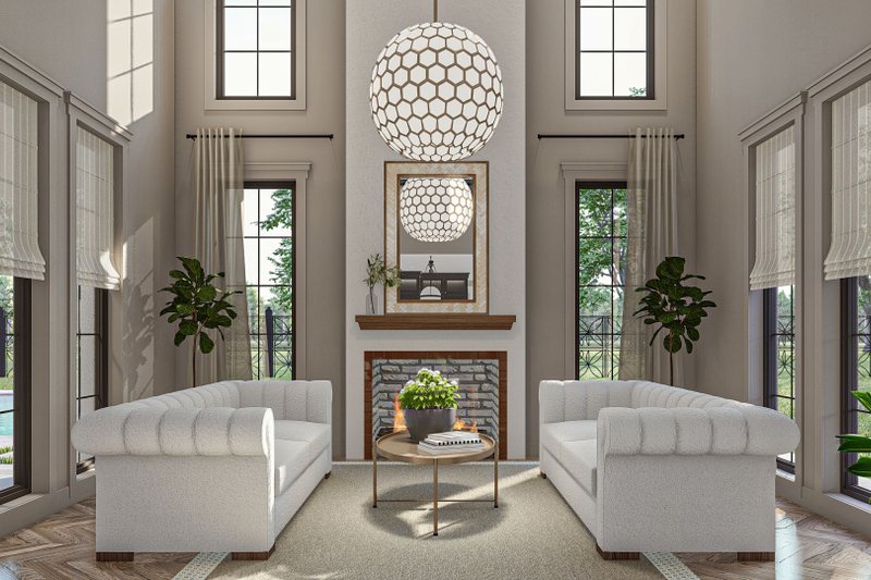 House Design - Interior - Family Room 2 for Mediterranean House Plan #455-524 - 5 bed, 4.5 bath