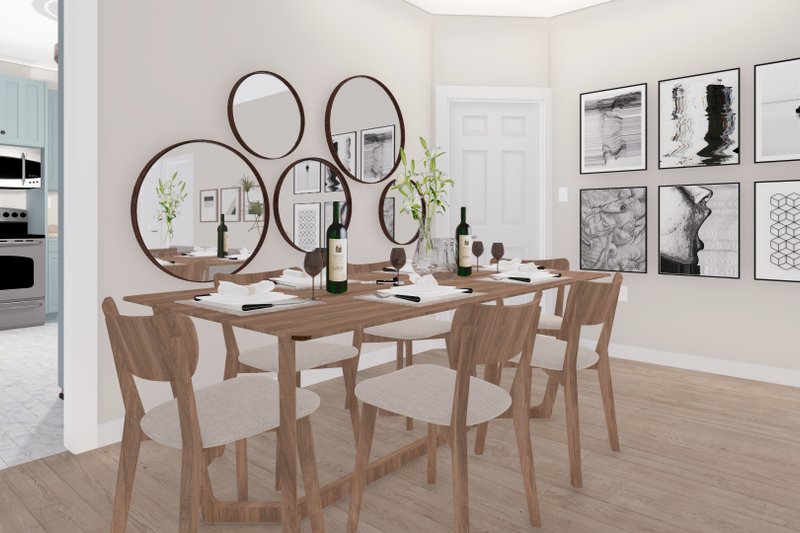 House Design - Interior - Dining Room for Craftsman House Plan #1060-305 - 3 bed, 2 bath
