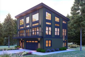 Country Exterior - Front Elevation Plan #932-1299