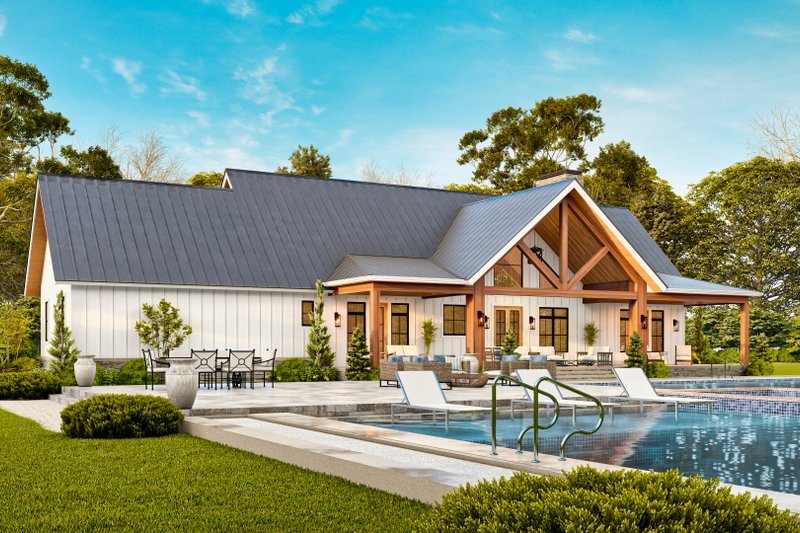 Architectural House Design - Exterior - Front Elevation 12 for Farmhouse House Plan #119-470 - 3 bed, 3 bath