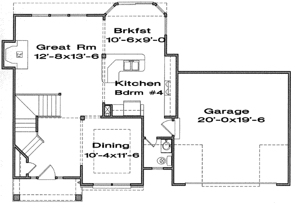 Traditional Floor Plan - Main Floor Plan #6-145