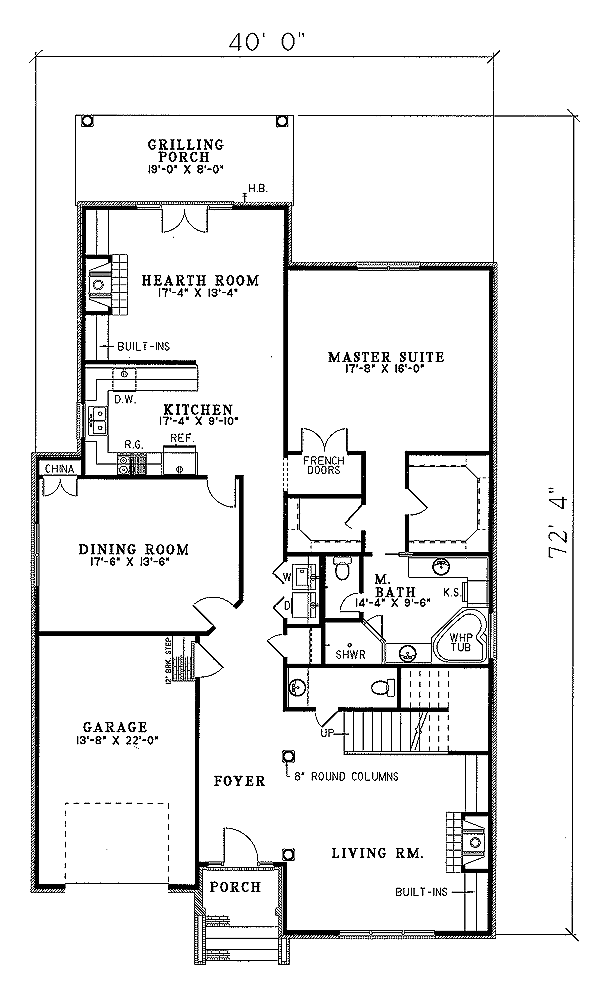 Traditional Floor Plan - Main Floor Plan #17-212