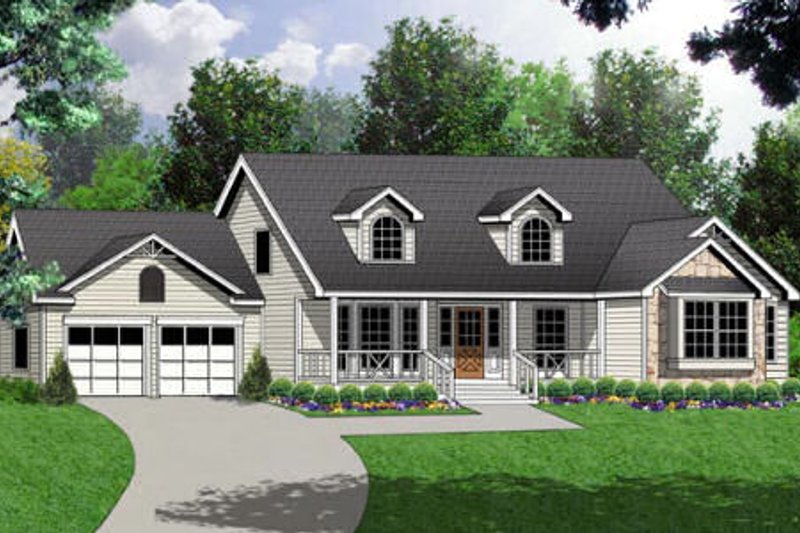Country Style House Plan - 4 Beds 2 Baths 1944 Sq/Ft Plan #40-120